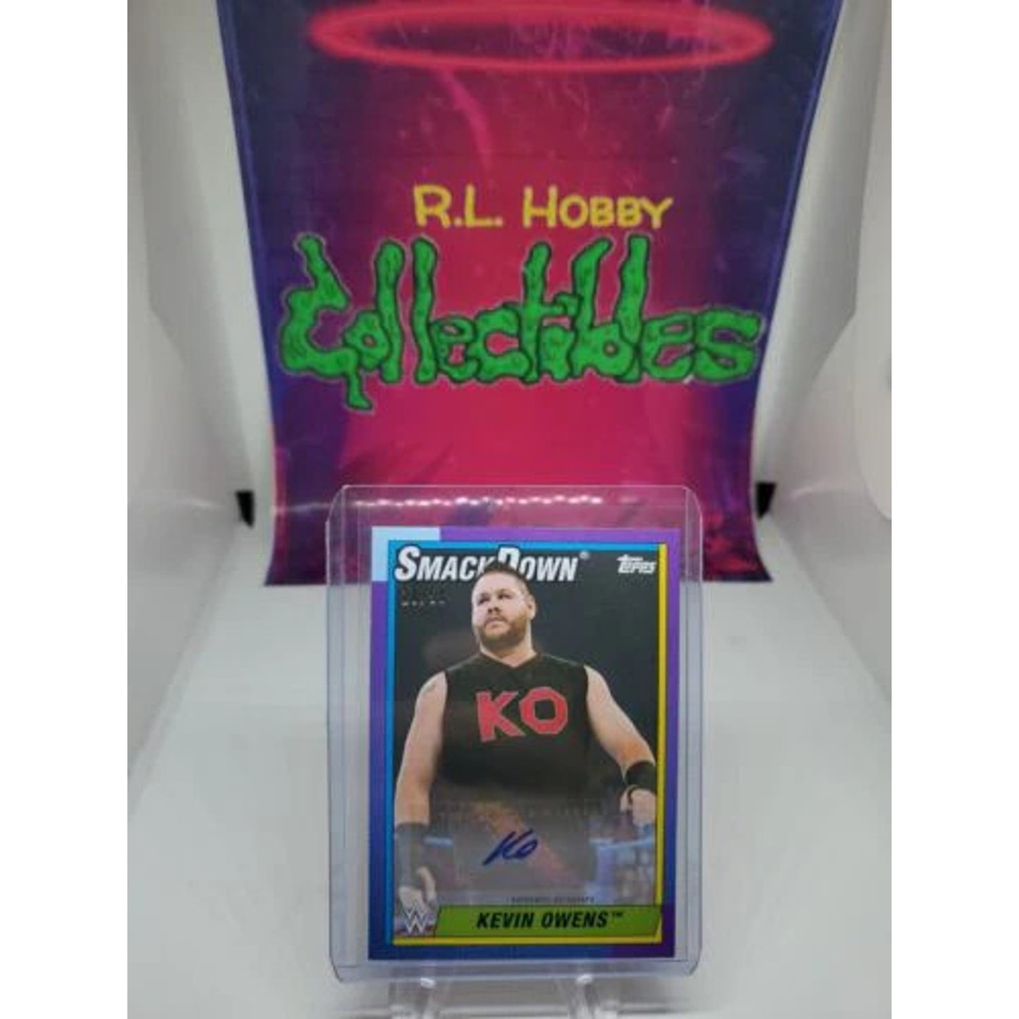 2021 Topps Heritage WWE Kevin Owens Purple Parallel Auto #/50 SP