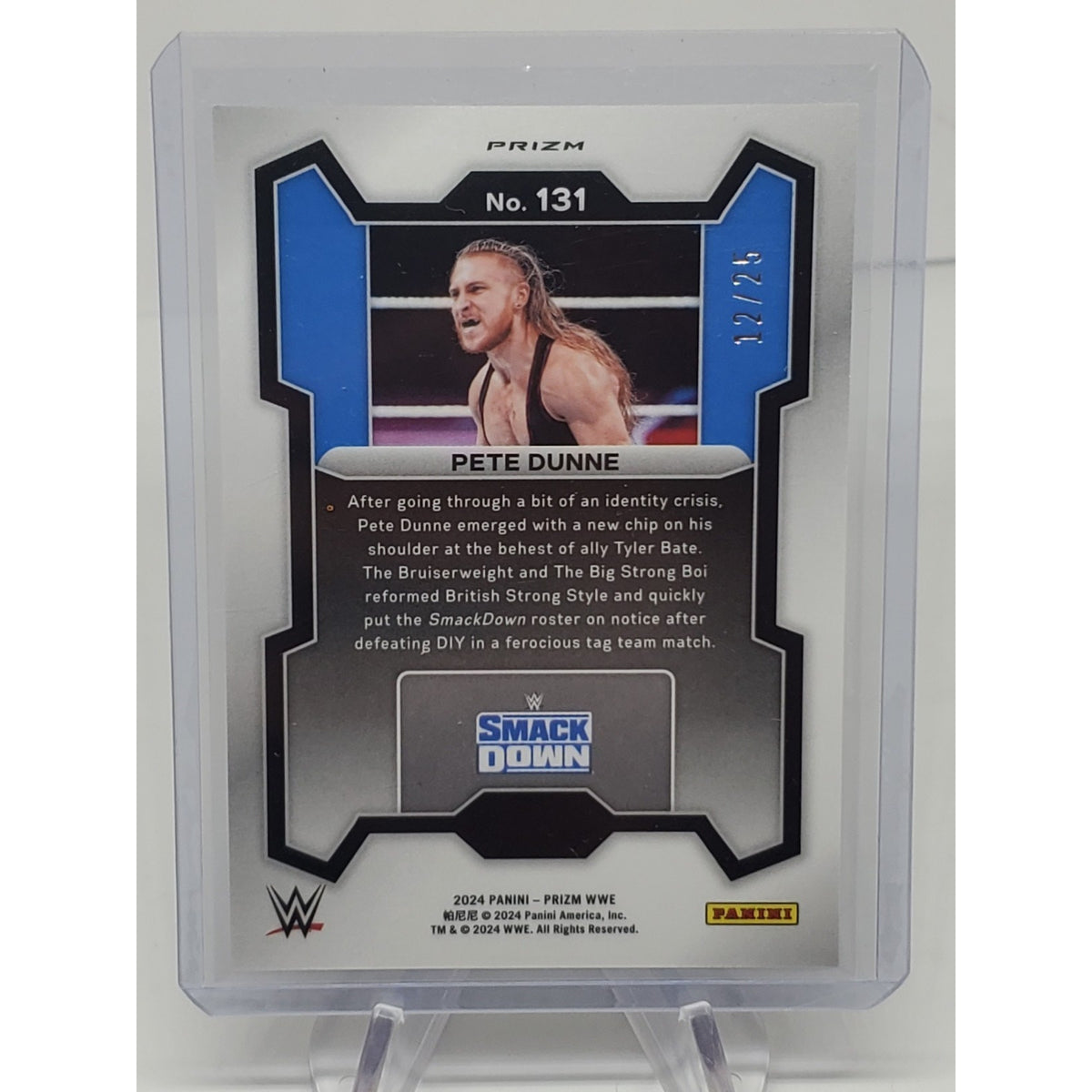 2024 Panini Prizm WWE #131 Pete Dunne Mojo Prizm #12/25