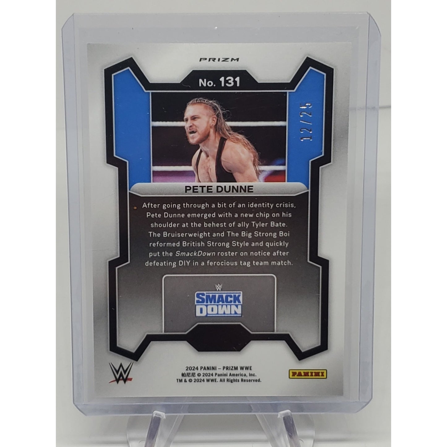 2024 Panini Prizm WWE #131 Pete Dunne Mojo Prizm #12/25