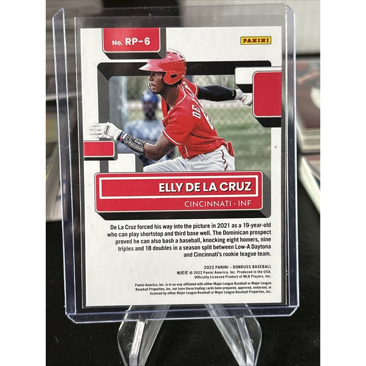 2022 Panini Donruss Rated Prospect Elly De La Cruz #RP-6 Pink Fireworks - Mint
