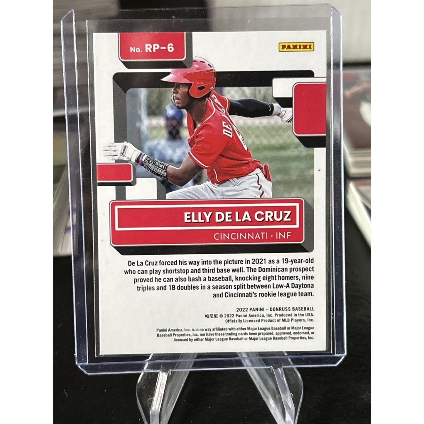 2022 Panini Donruss Rated Prospect Elly De La Cruz #RP-6 Pink Fireworks - Mint