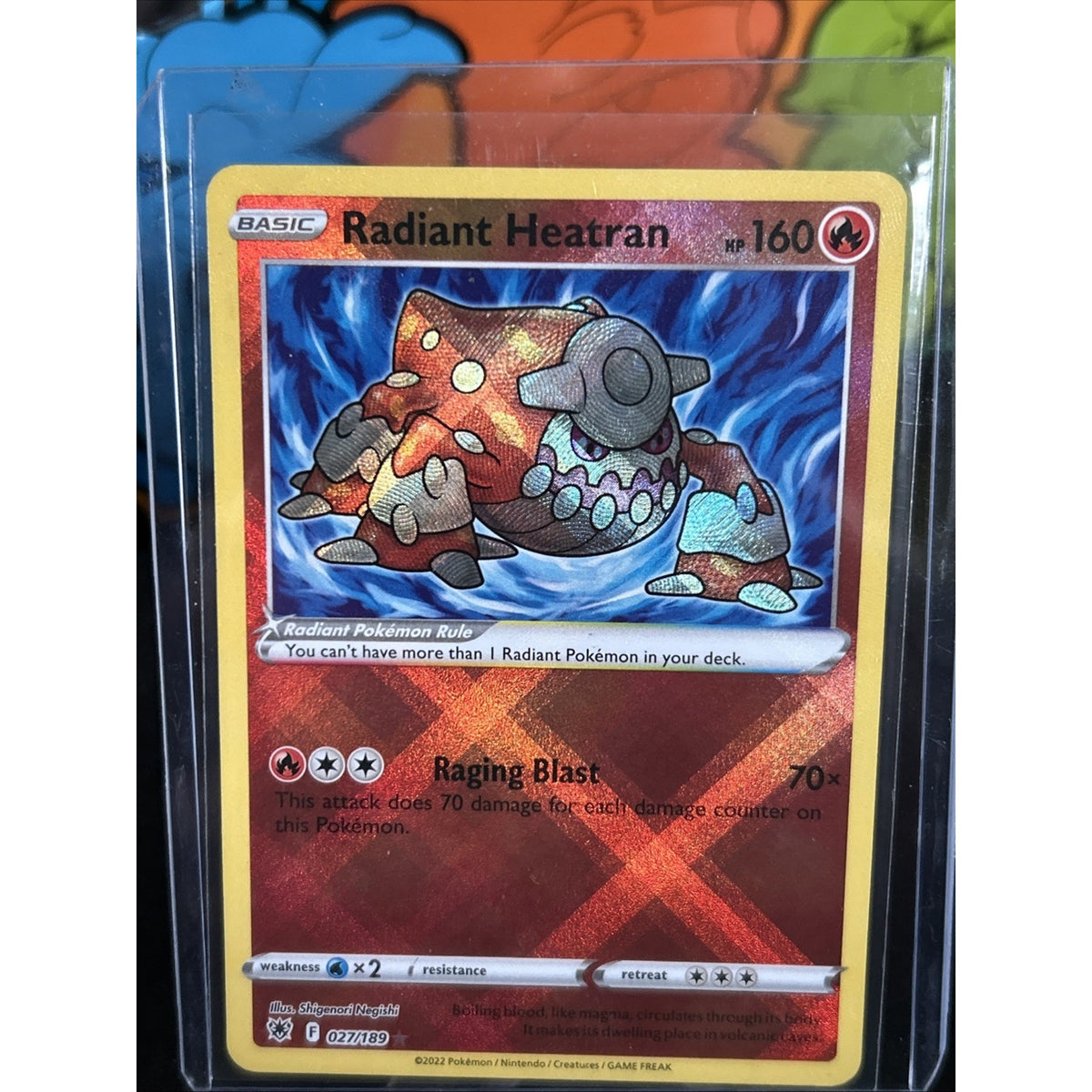 Pokémon TCG Radiant Heatran Astral Radiance 027/189 Holo Radiant Rare - Pack New
