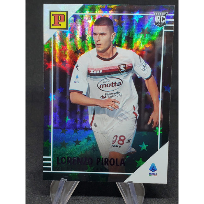 2022-23 Panini Chronicles -Serie A Panini Lorenzo Pirola #48 Purple Astro (RC)