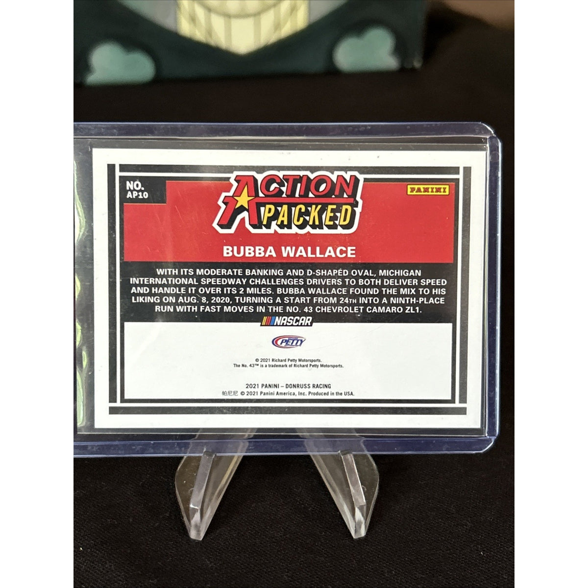Bubba Wallace 2021 Panini Donruss Racing Action Packed Insert Holographic /199
