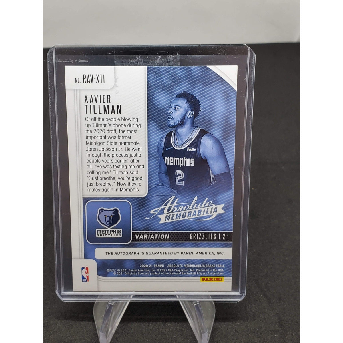 2020-21 Panini Absolute Memorabilia - Rookie Autographs Xavier Tillman...