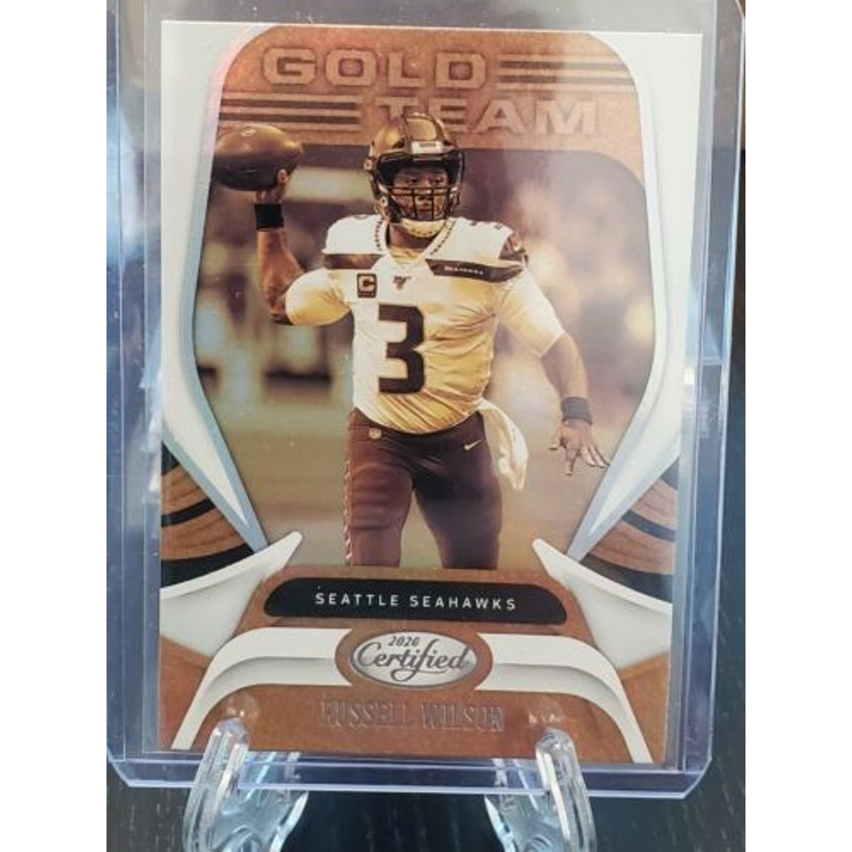 Certified Gold Team #GT-RW Russell Wilson Seahawks 2020 Panini