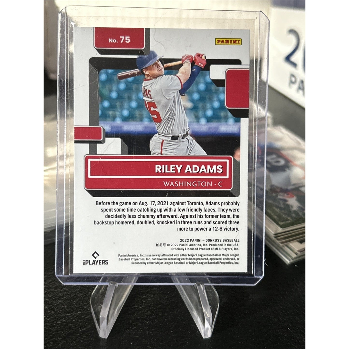 2022 Donruss Riley Adams Rated Rookie Orange Holo Parallel - Pack Fresh New