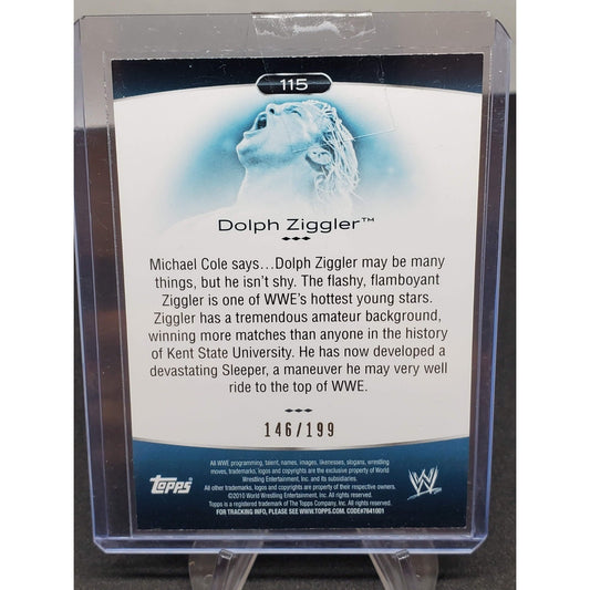 2010 Topps Platinum WWE Dolph Ziggler #115 Blue Sp Parallel /199