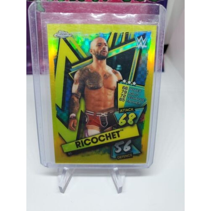 2021 WWE Topps Chrome Slam Attax Yellow /99 Ricochet / Pack Fresh New