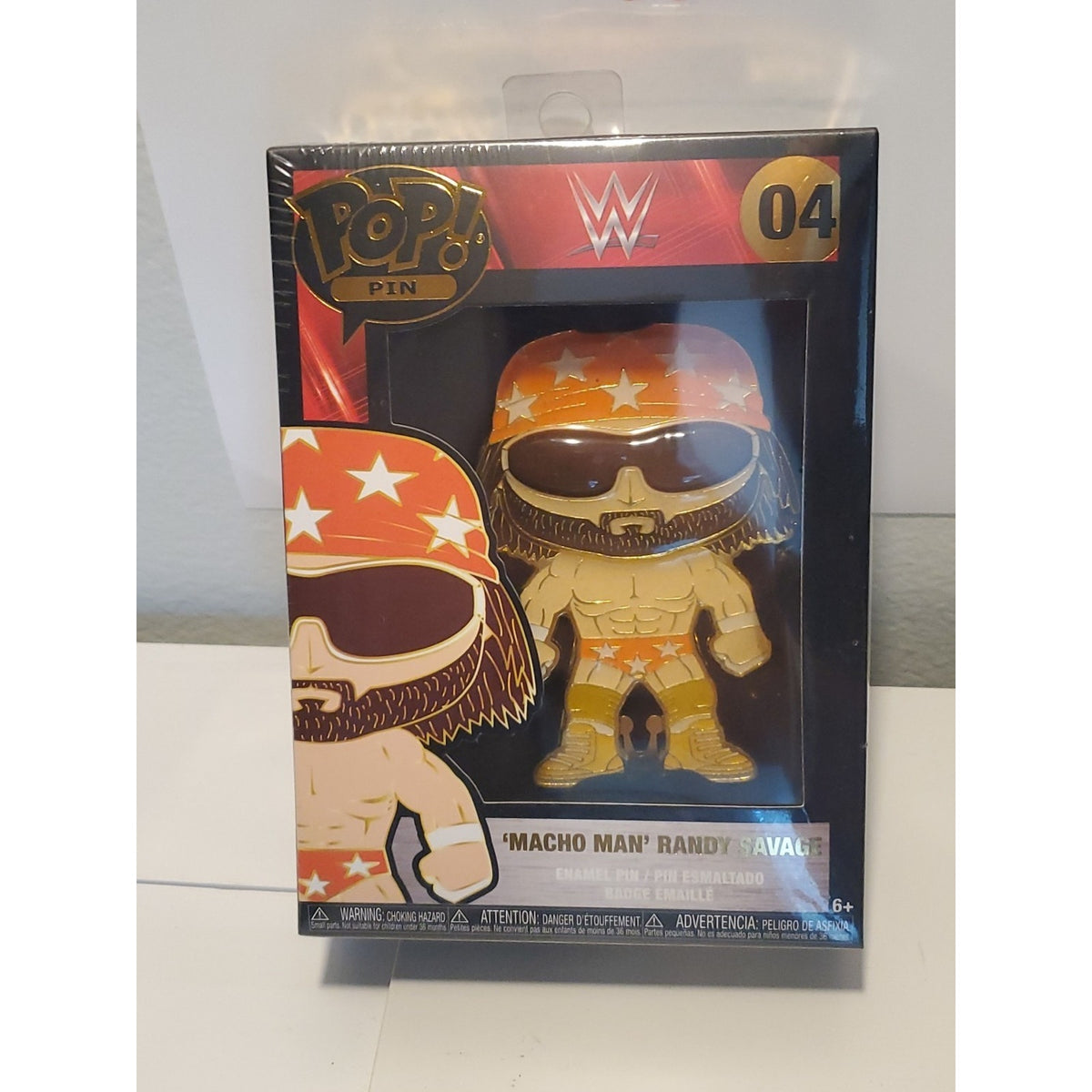 Funko POP! Pin #04 WWE 3 Inch Pin - Randy Macho Man Savage (Plastic Sealed)