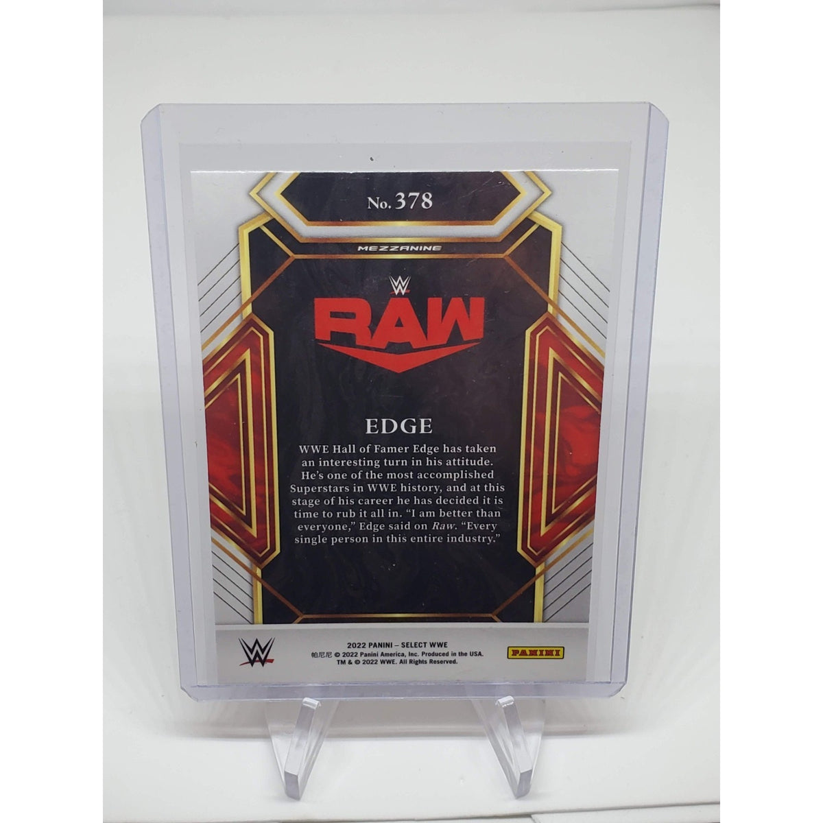Edge 2022 Panini Select WWE Mezzanine Level SP Base #378