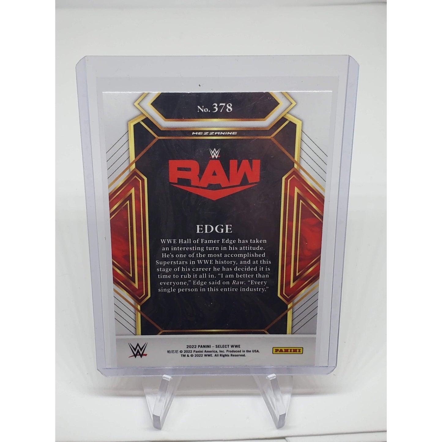 Edge 2022 Panini Select WWE Mezzanine Level SP Base #378