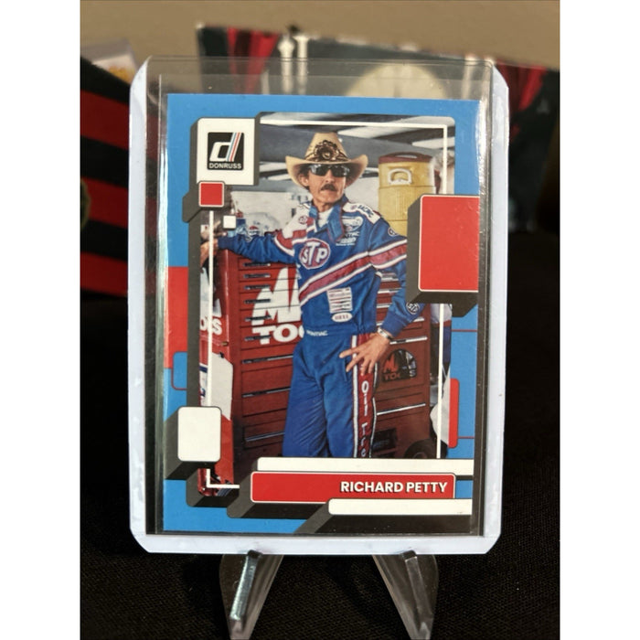 2023 Panini Donruss Racing #74 Richard Petty Blue Parallel / Pack Fresh New