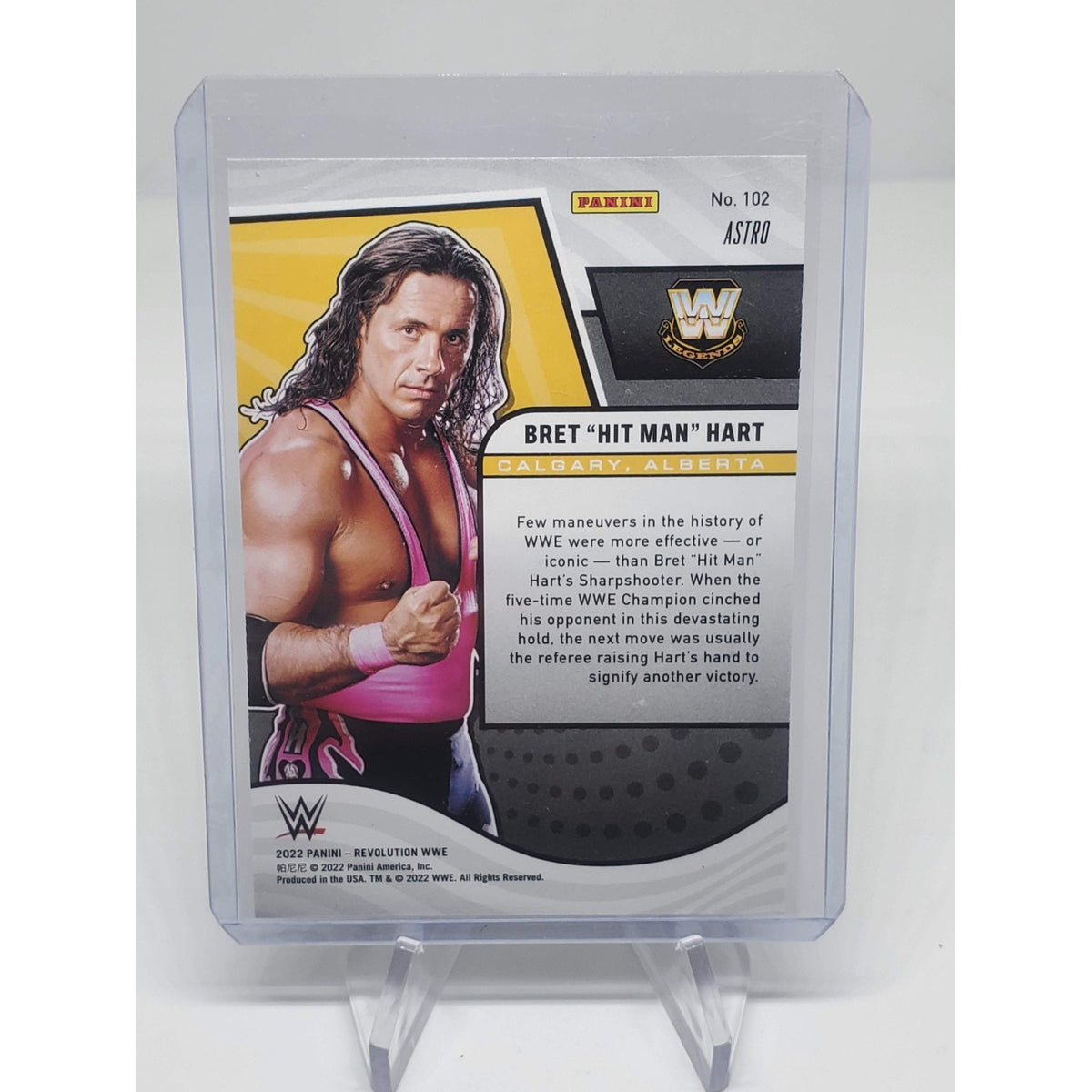 2022 WWE Revolution Bret The Hitman Hart Astro Holo Foil SP Parallel Legend Mint