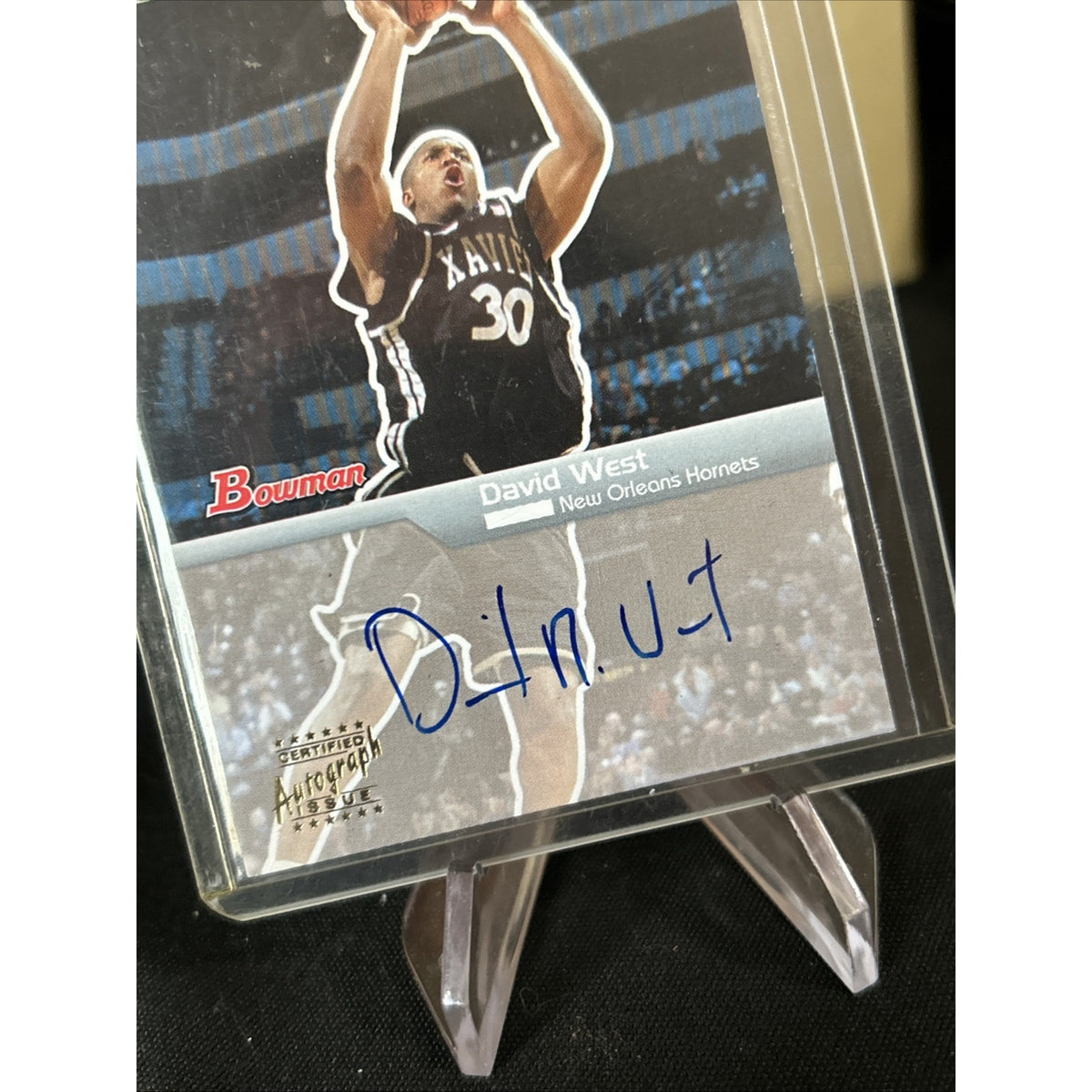 DAVID WEST 2003-04 TOPPS BOWMAN SIGNS OF THE FUTURE ON CARD AUTO RC