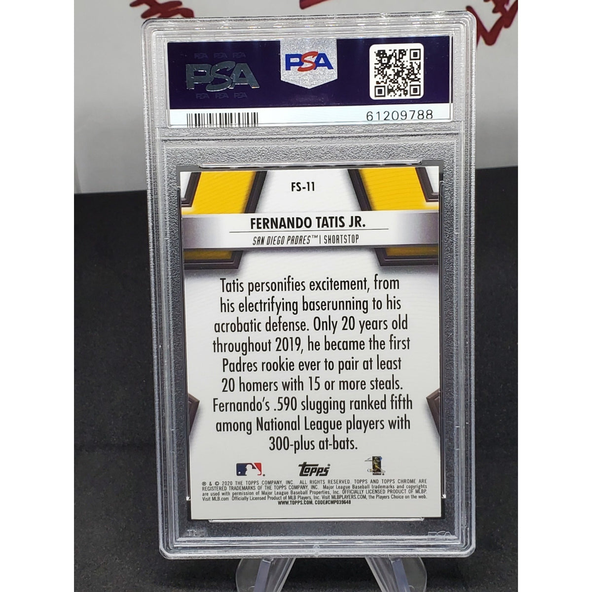 Topps Chrome 2020 MLB Fernando Tatis Jr Future Stars holo card *GEM MINT PSA 10*