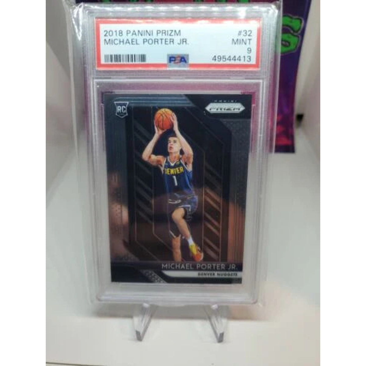 2018 Panini Prizm Michael Porter Jr Rookie RC PSA 9 Nuggets #32