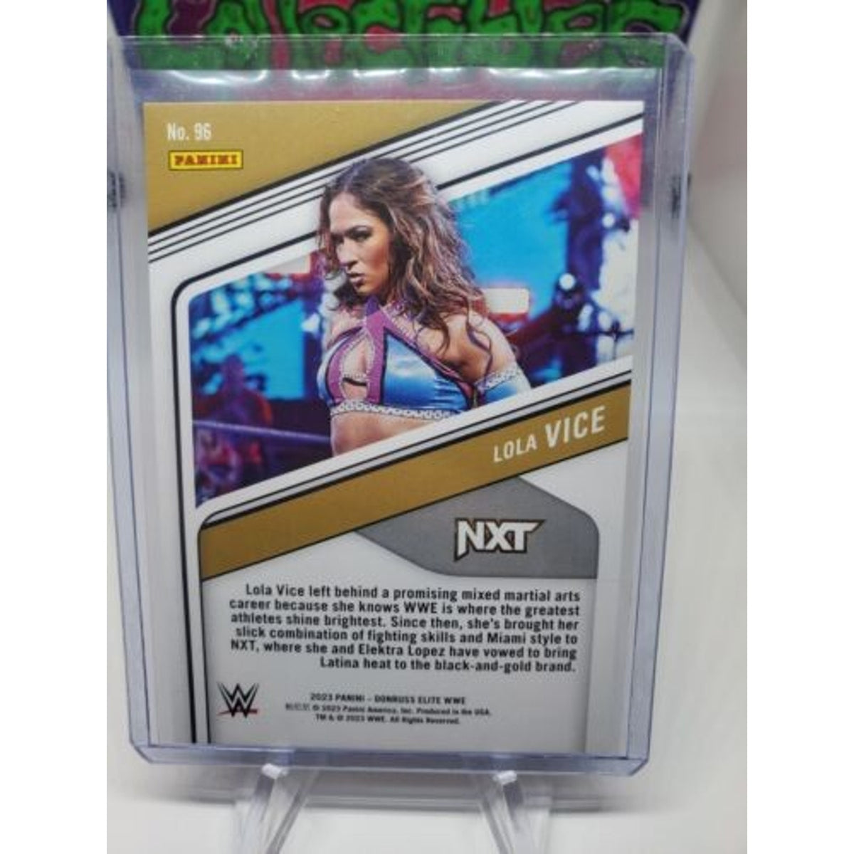 2023 Donruss Elite WWE LOLA VICE #96 Blue Status Explosive /275 NXT RC ROOKIE