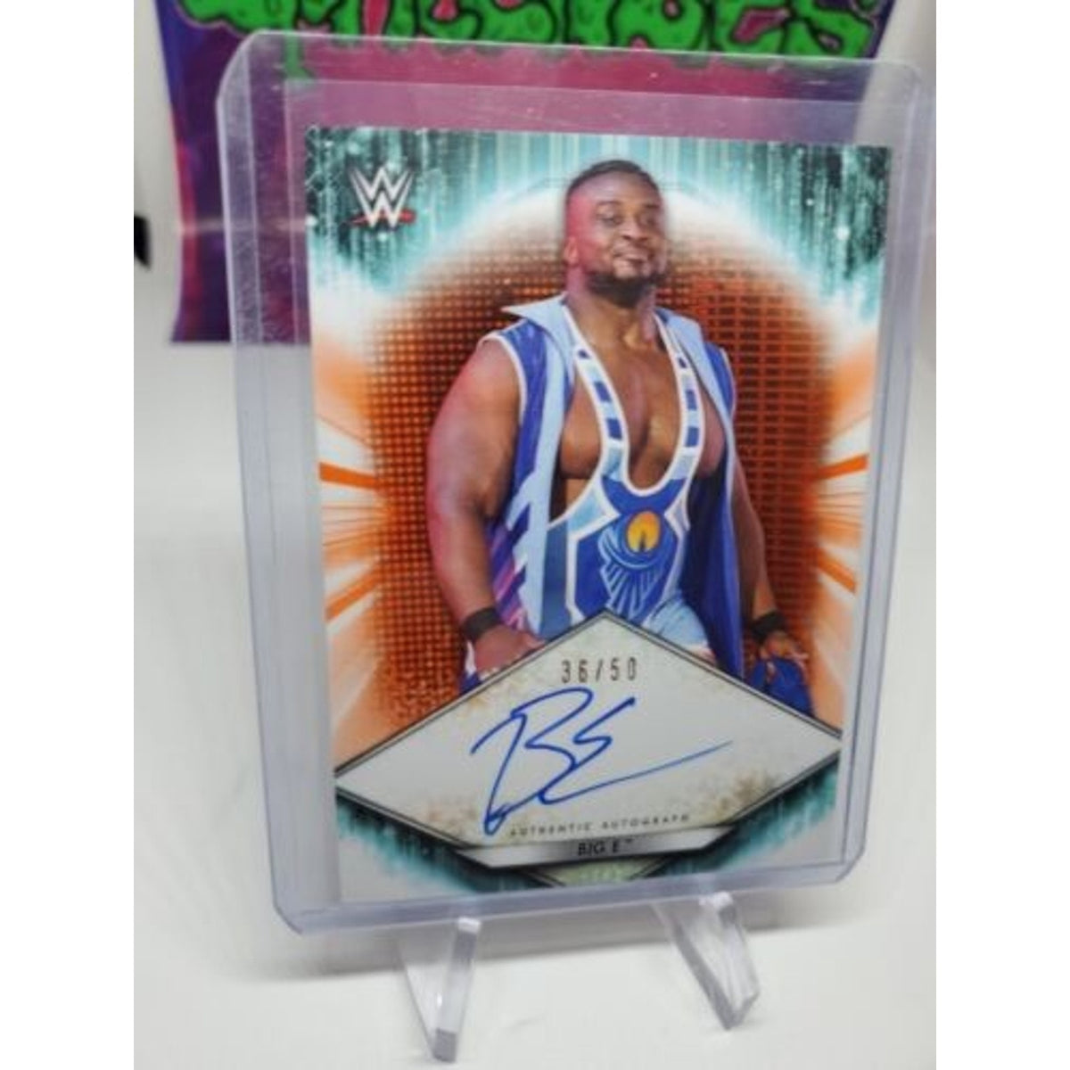 BIG E 2021 TOPPS WWE ON CARD AUTO #/50 SP