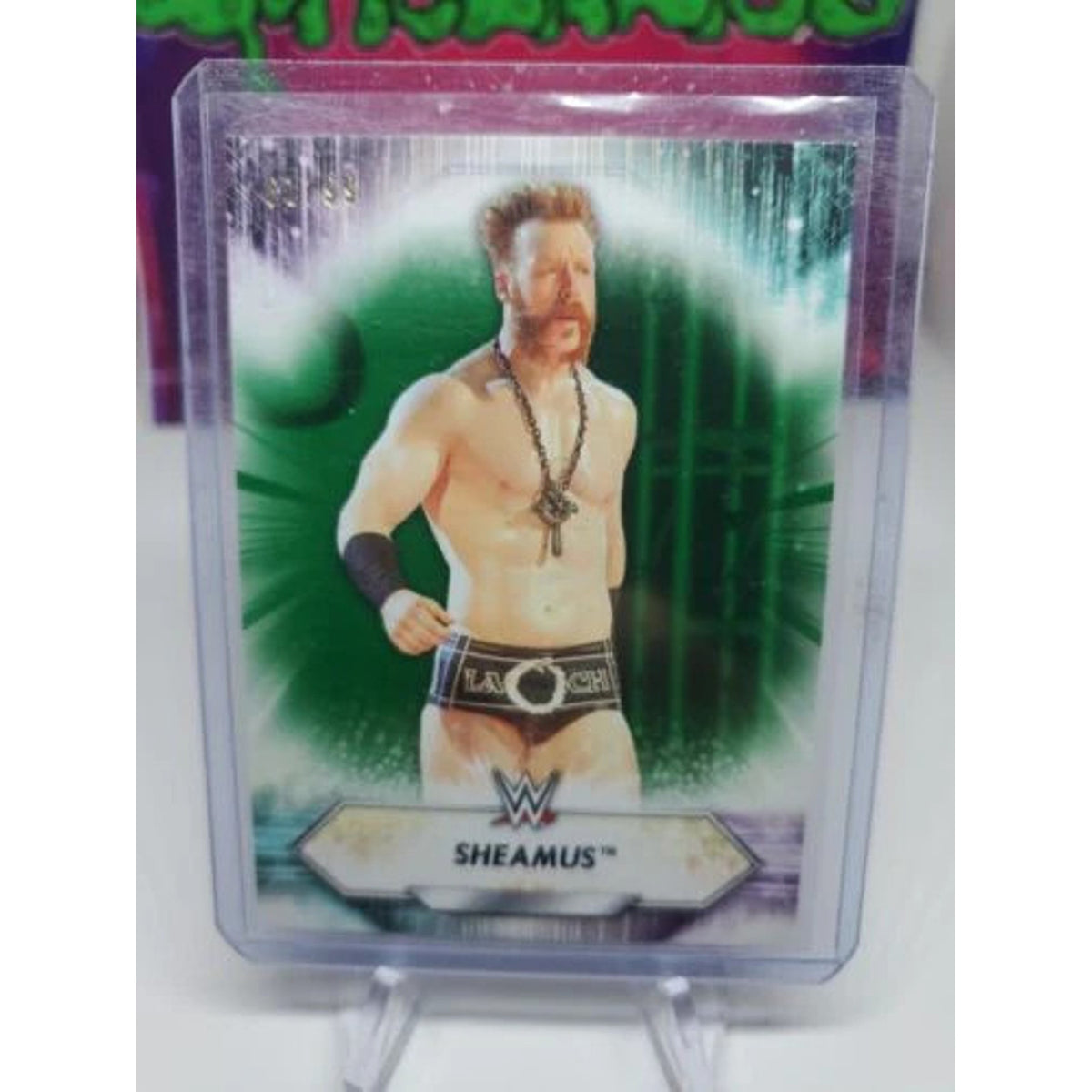 2021 Topps WWE Superstar Roster Card #131 Sheamus green /99 wrestling card