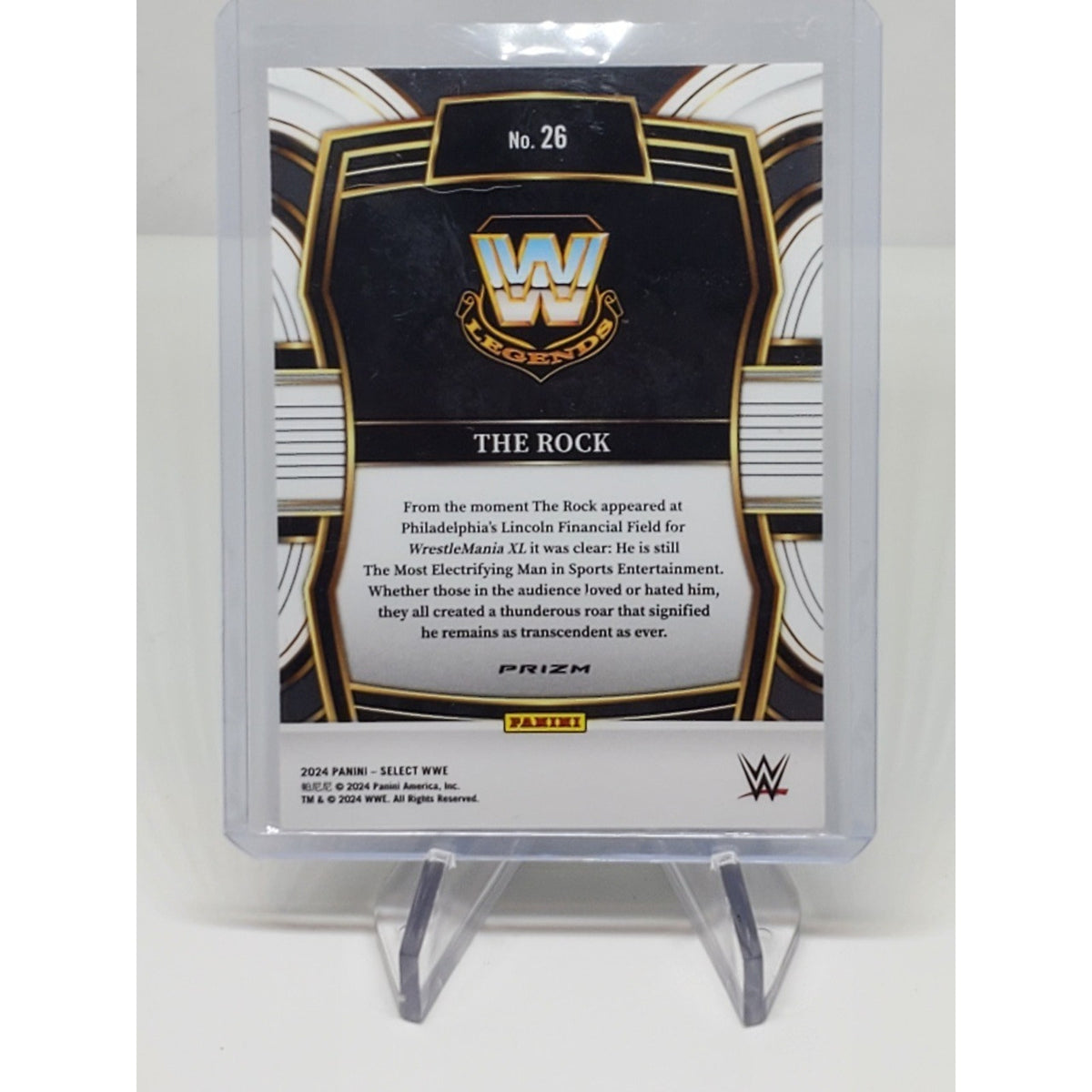 2024 Panini Select WWE The Rock Phenomenon #26 Silver Prizm