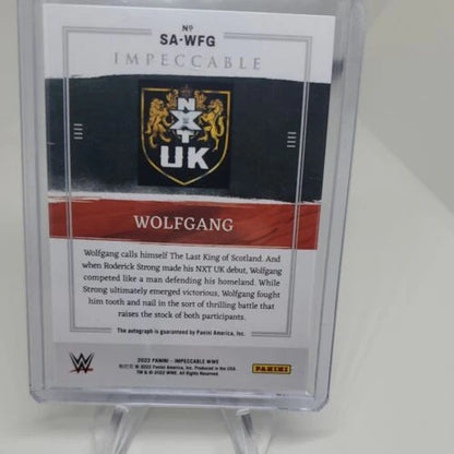 Auto Superstar Autograph 2022 Panini Impeccable WWE WOLFGANG /99 #SA-WFG