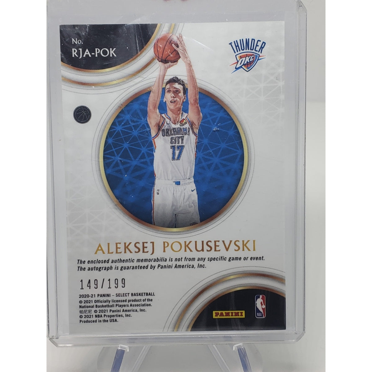2020-21 Panini Select - Rookie Jersey Autographs Aleksej Pokusevski #RJA-POK...