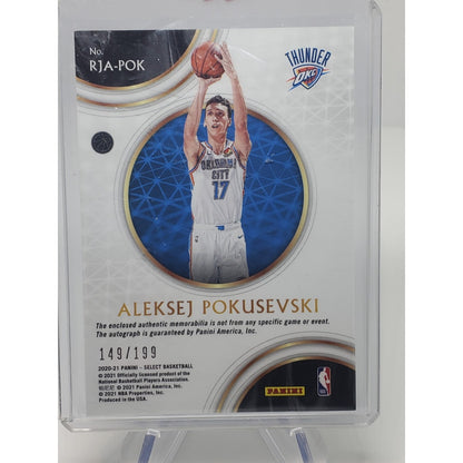 2020-21 Panini Select - Rookie Jersey Autographs Aleksej Pokusevski #RJA-POK...