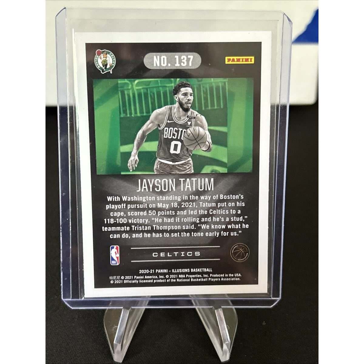 2020-21 Panini Illusions Basketball JAYSON TATUM #137 Celtics - Pack Fresh New