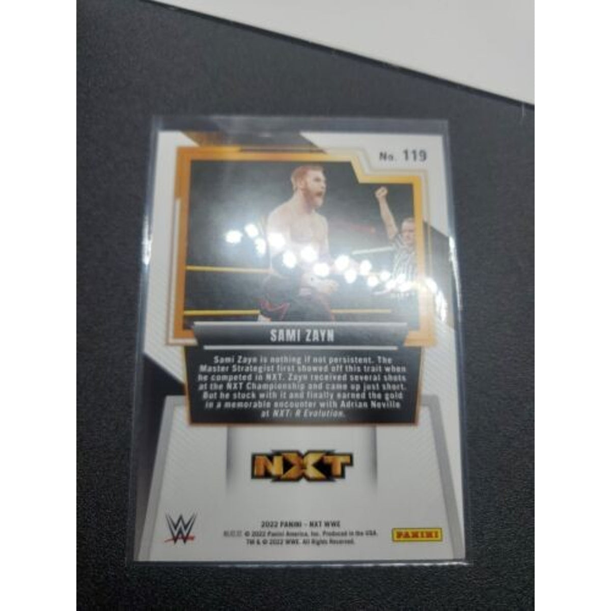 Sami Zayn Purple #/99 2022 Panini NXT WWE Wrestling Card # 119