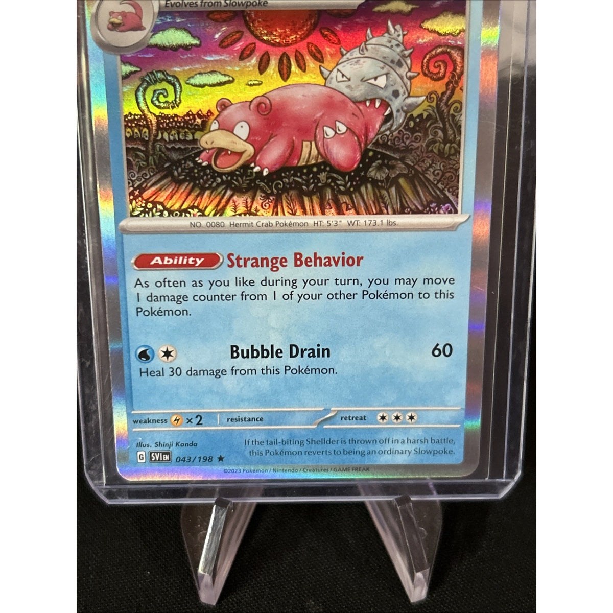 Slowbro 043/198 Sv01: Scarlet & Violet Base Set Holo - Pack Fresh New Top Loaded