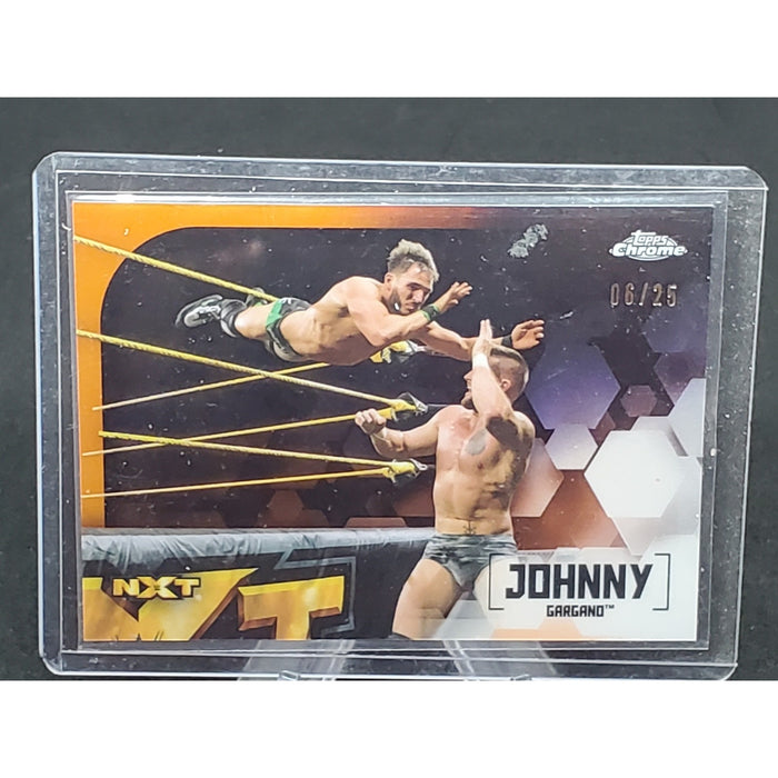 2020 Topps Chrome WWE Johnny Gargano Orange Refractor Numbered #/25