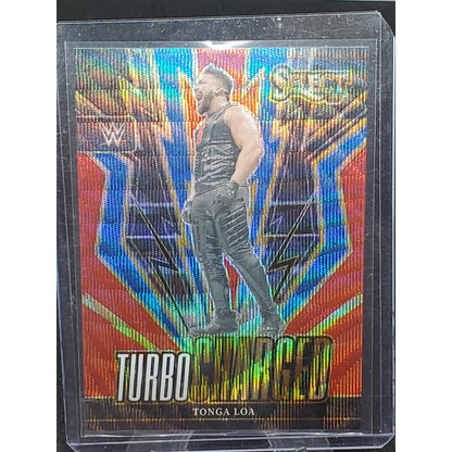 2024 Panini Select WWE - Turbocharged Tonga Loa #6 Red Wave Prizm /149 (RC)