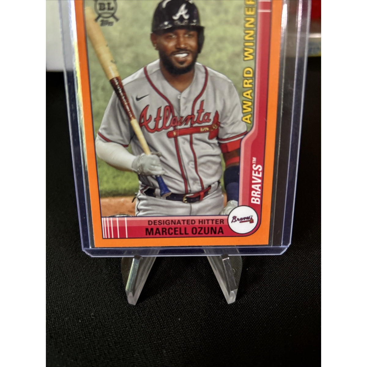 2021 Topps Big League Marcell Ozuna Award Winners Orange #280 Baseball MLB Mint