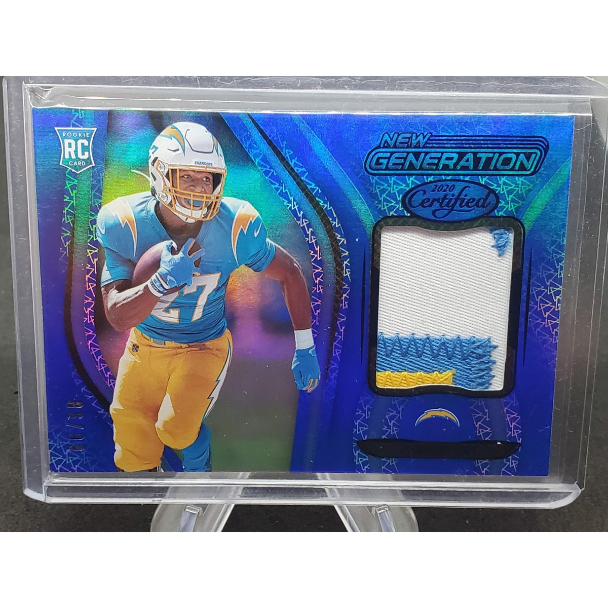 2020 Panini Certified - New Generation Jerseys Mirror Joshua Kelley #40 Blue /99
