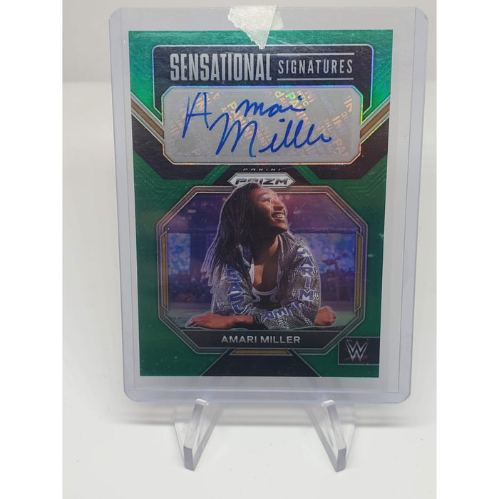 Amari Miller 2023 Panini Prizm WWE Green Sensational Signatures Autograph Card