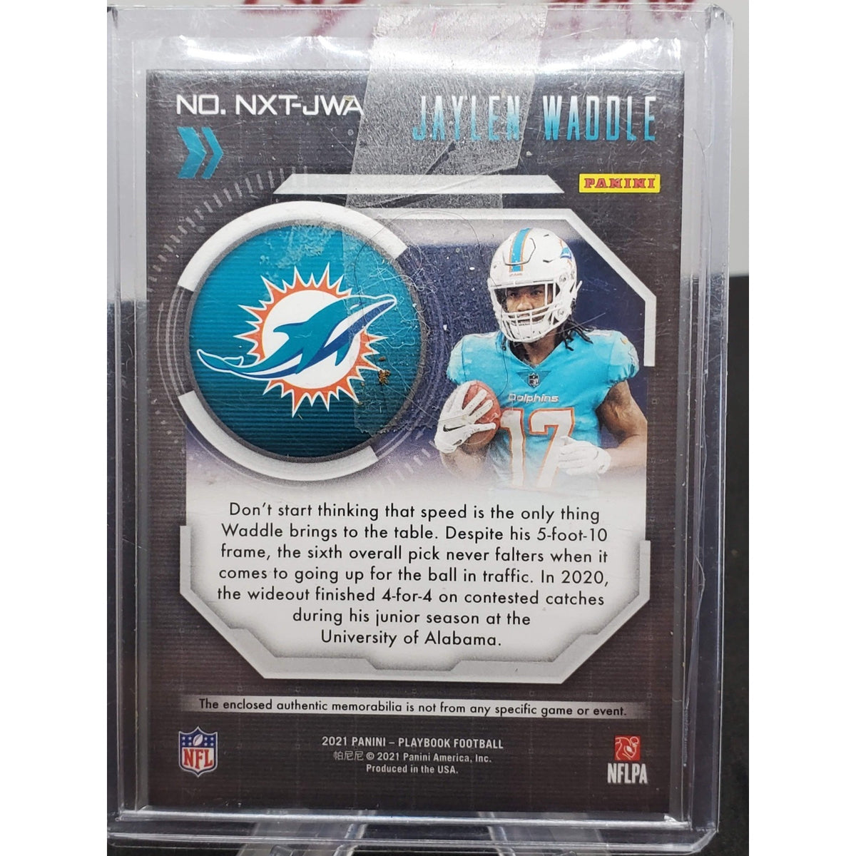 2021 Panini Playbook #NXT-JWA Jaylen Waddle Next Up