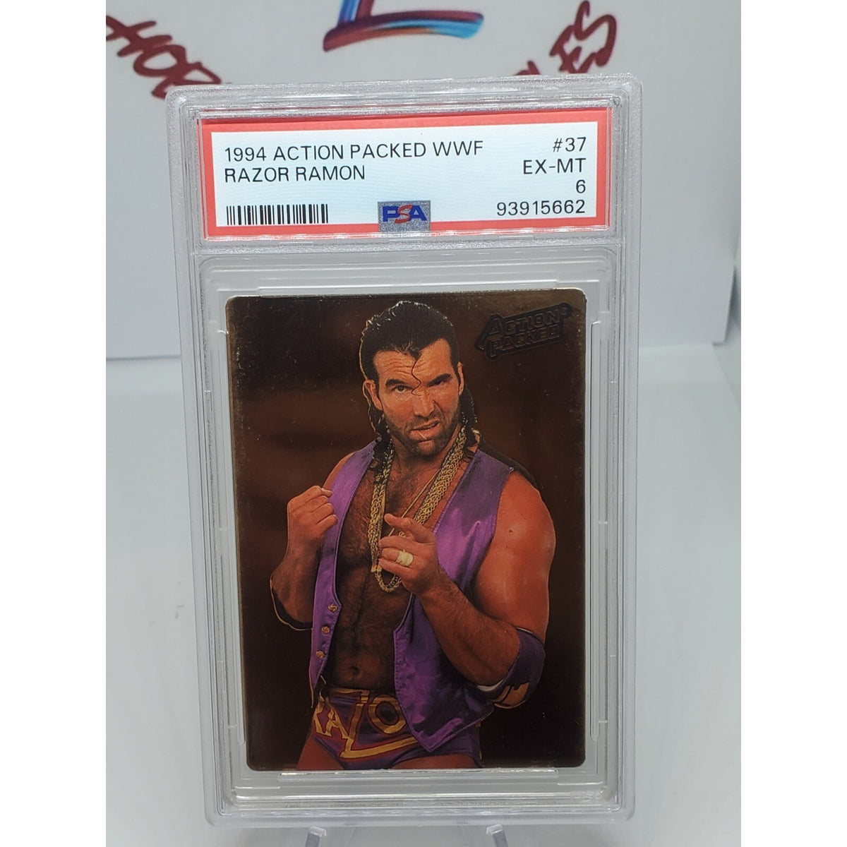 1994 Action Packed WWF Razor Ramon 37 Gold PSA 6