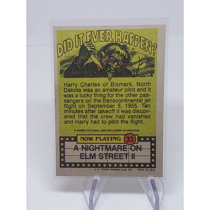 Fright Flicks 1988 Card #33 Oh No Now I'll Need To Buy New Gloves