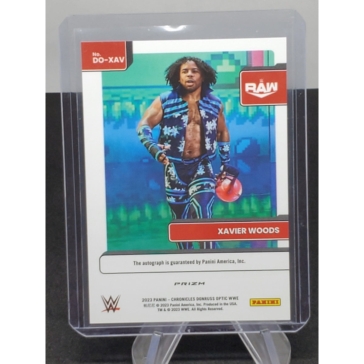 2023 Panini Chronicles Donruss Optic Silver Holo WWE Xavier Woods Auto