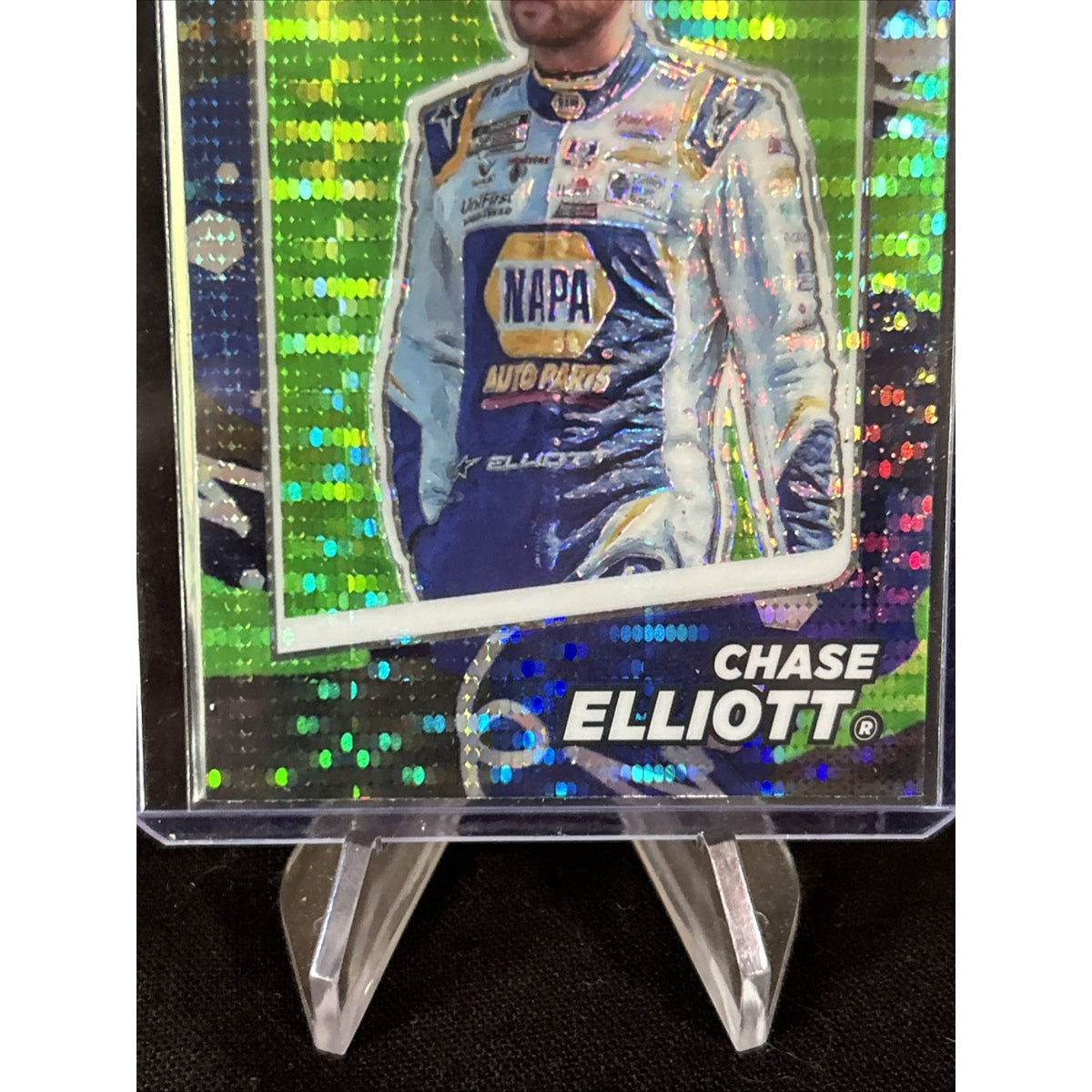 2022 Panini Donruss Optic NASCAR Racing #7 Chase Elliott Green Pulsar Prizm New