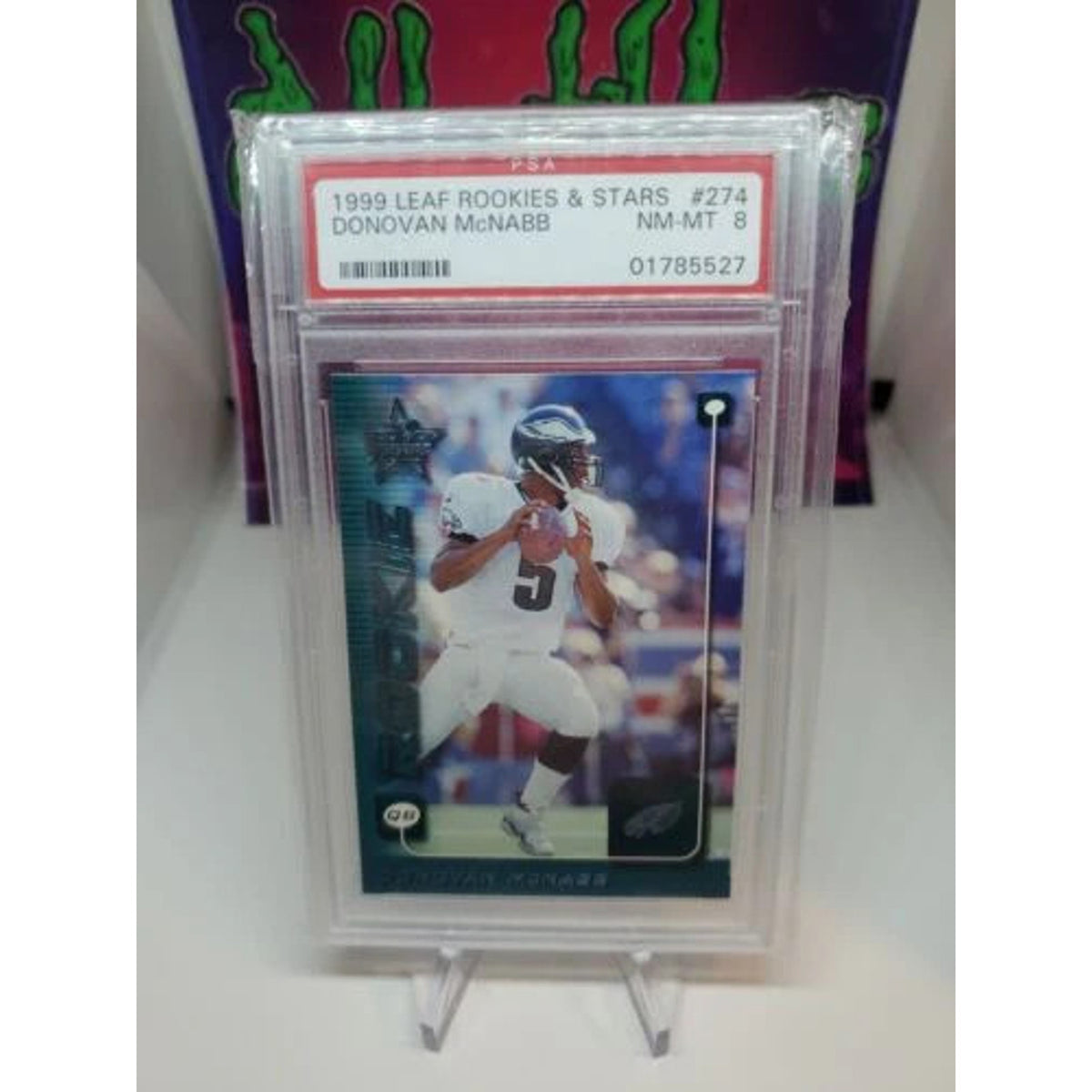 DONOVAN McNABB 1999 LEAF ROOKIES & STARS RC PSA 8