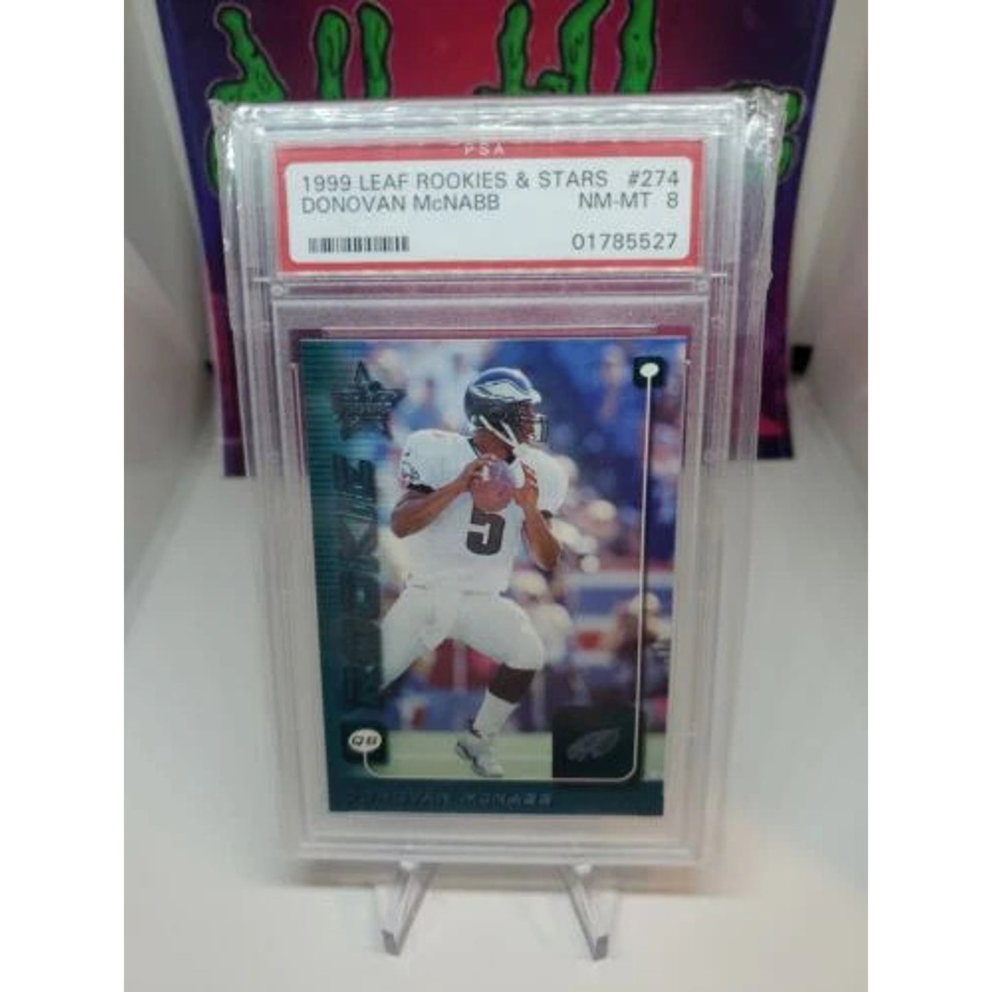 DONOVAN McNABB 1999 LEAF ROOKIES & STARS RC PSA 8