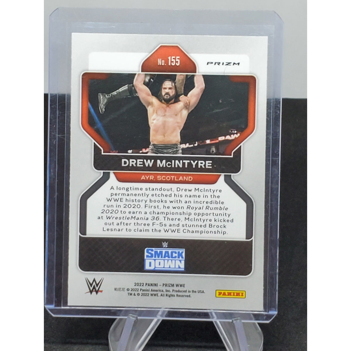 2022 Panini Prizm WWE Red White & Blue Prizm Drew McIntyre #155