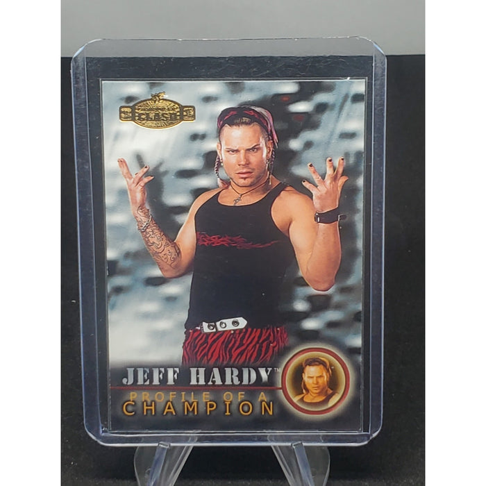 WWE Jeff Hardy 2001 Fleer WWF WWE Championship Clash #59 Profile Of A Champion