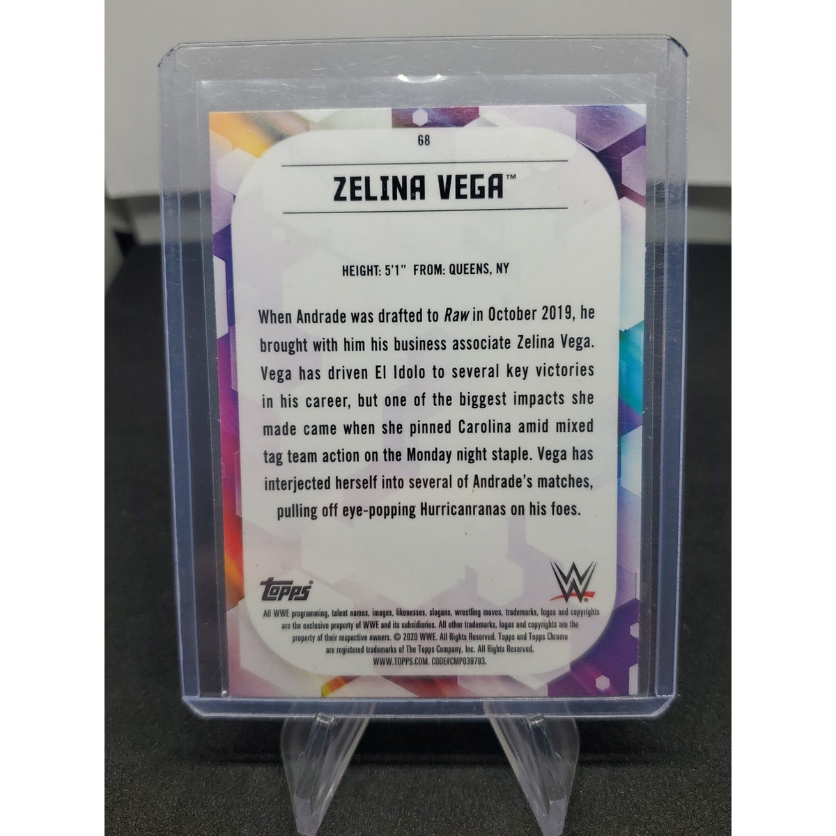 Refractor 2020 Topps Chrome WWE Zelina Vega XFractor Raw #68
