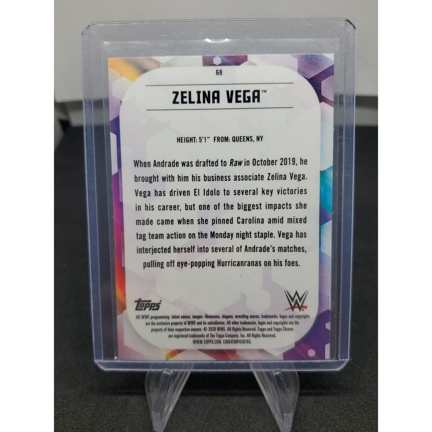 Refractor 2020 Topps Chrome WWE Zelina Vega XFractor Raw #68