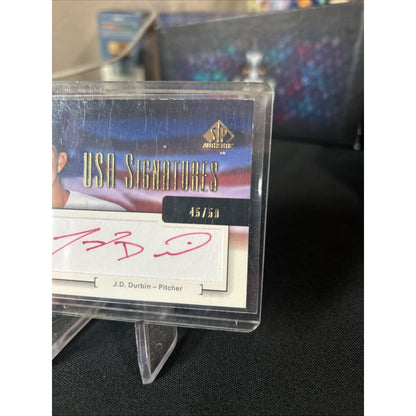 2004 SP Authentic USA Signatures Red Ink /50 JD Durbin #USA-5 Auto