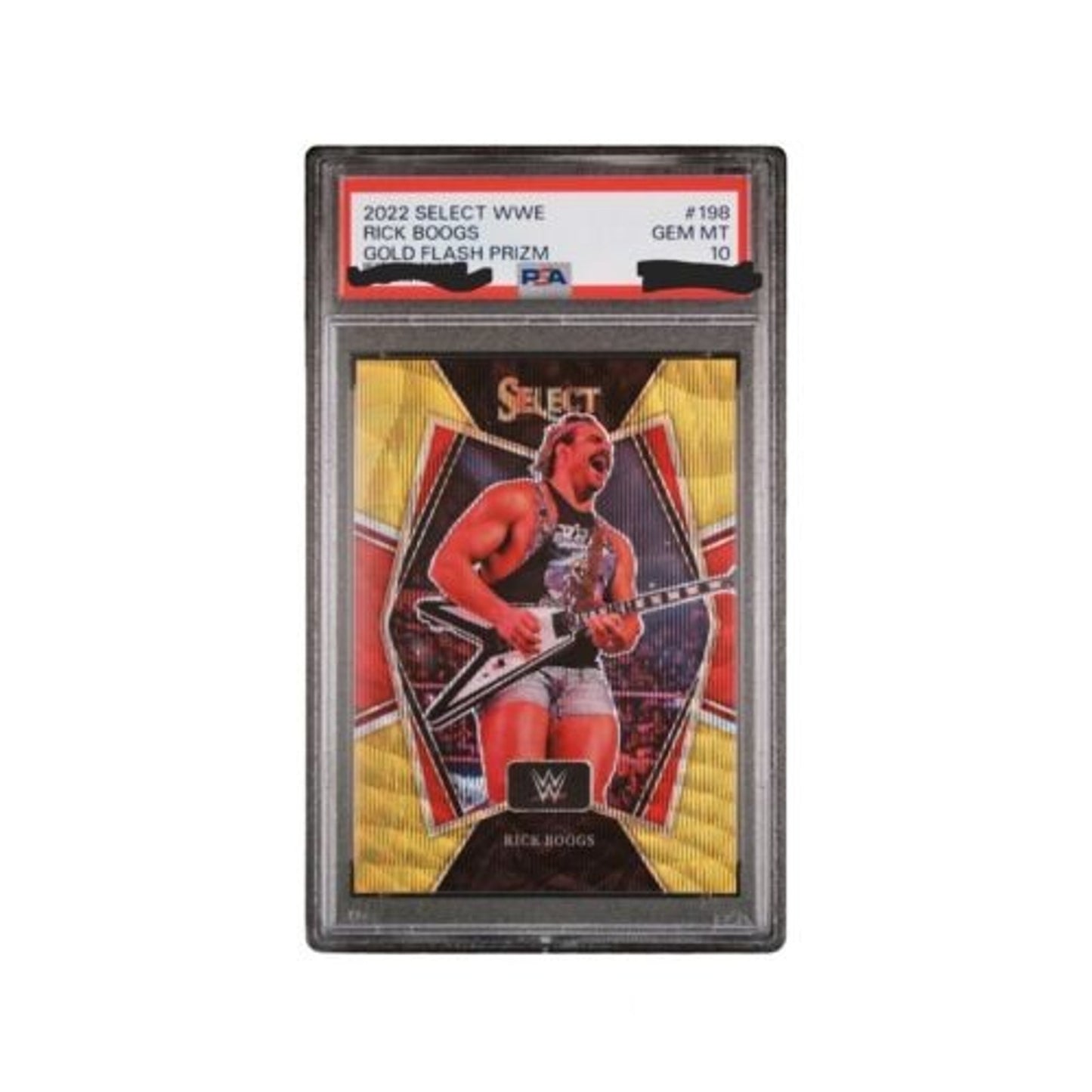 GOLD FLASH PRIZM PSA 10 POP 1 2022 WWE Select RICK BOOGS