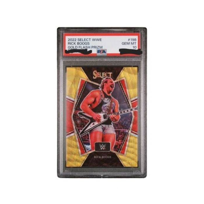 GOLD FLASH PRIZM PSA 10 POP 1 2022 WWE Select RICK BOOGS